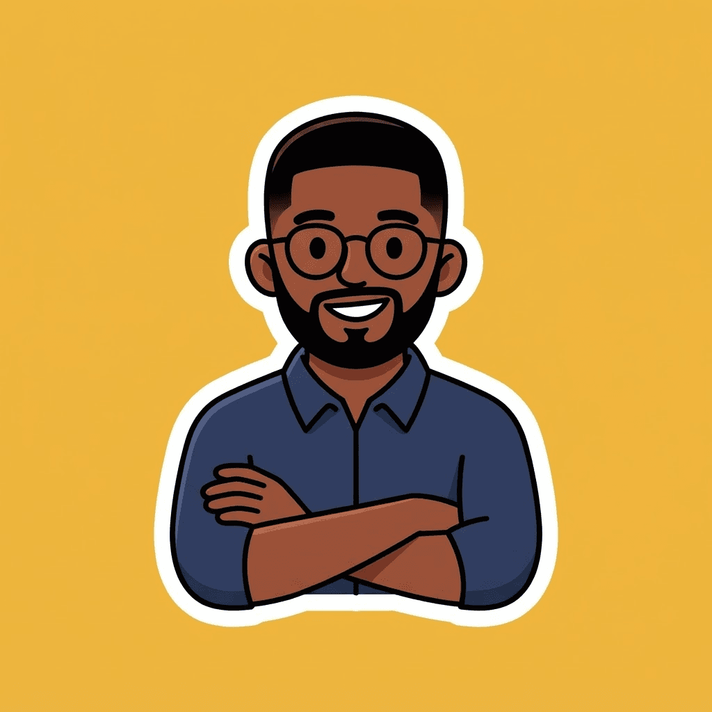 Illustrated portrait of Suh Fangmbeng
